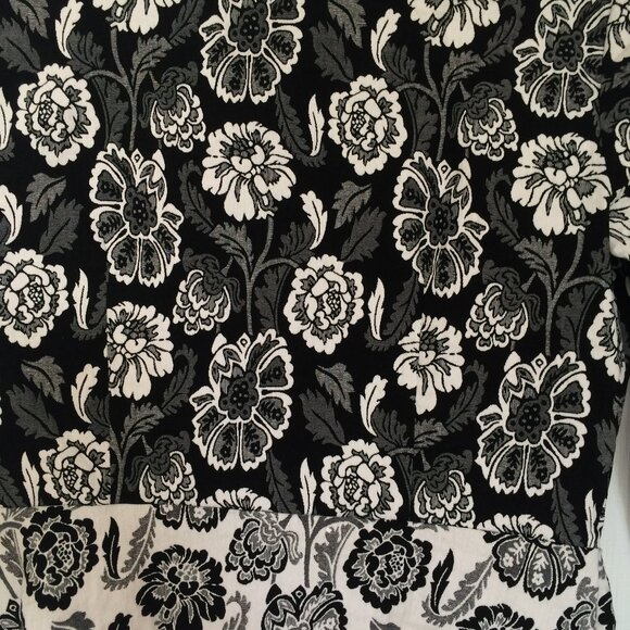 Joseph Ribkoff Womens Jacket Sz 8 Black White Floral 3\4 Sleeve Zip Closure - Picture 6 of 11